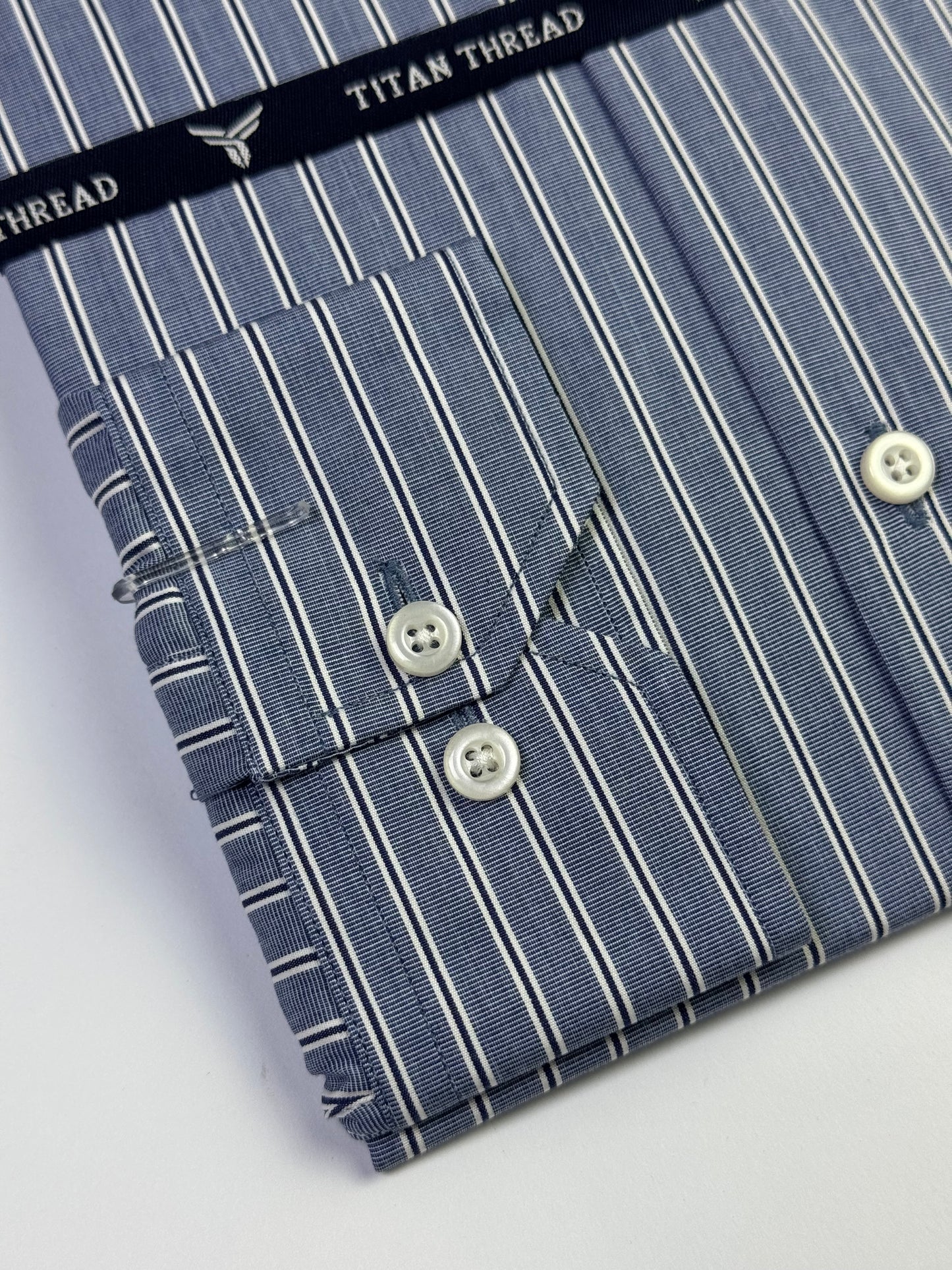 Blue Awning Stripes Formal Shirt (Slim fit)