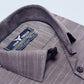 Choco Brown Self Texture Formal Shirt