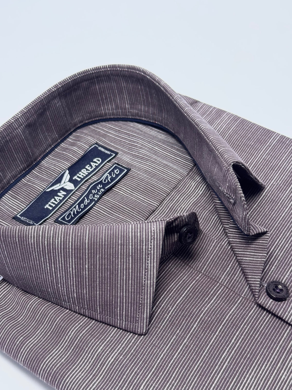 Choco Brown Self Texture Formal Shirt