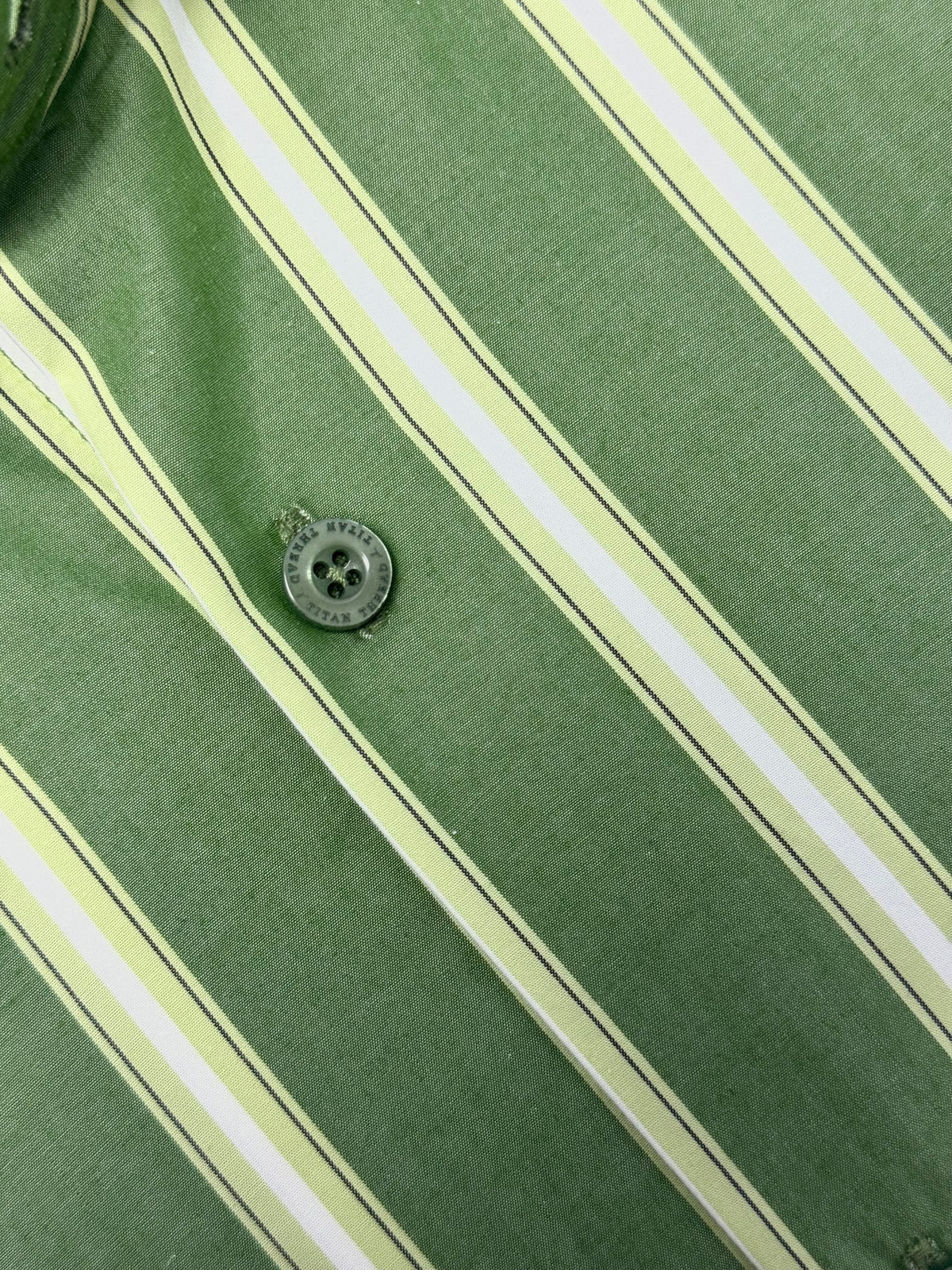 Moss Green Ombre Stripe Formal Shirt