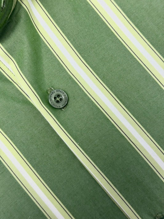 Moss Green Ombre Stripe Formal Shirt