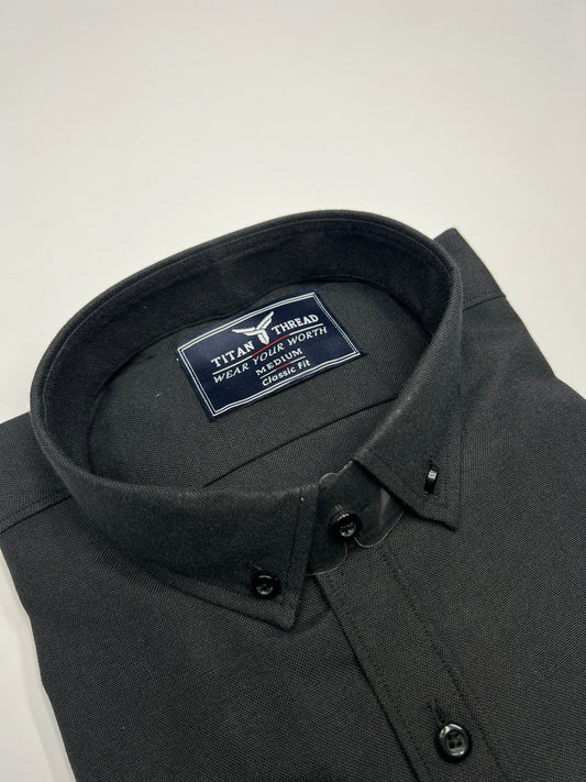 Jet Black Oxford Shirt