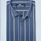Slate Blue Broad Stripes Formal Shirt