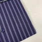 Navy Blue & Gray Verticle Stripe Formal Shirt