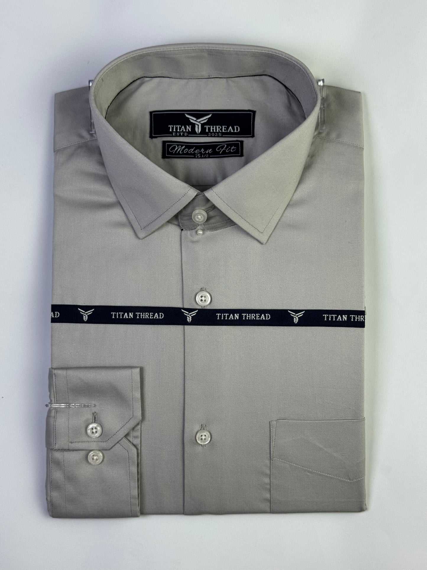Ash Gray Formal Shirt (Slim fit)