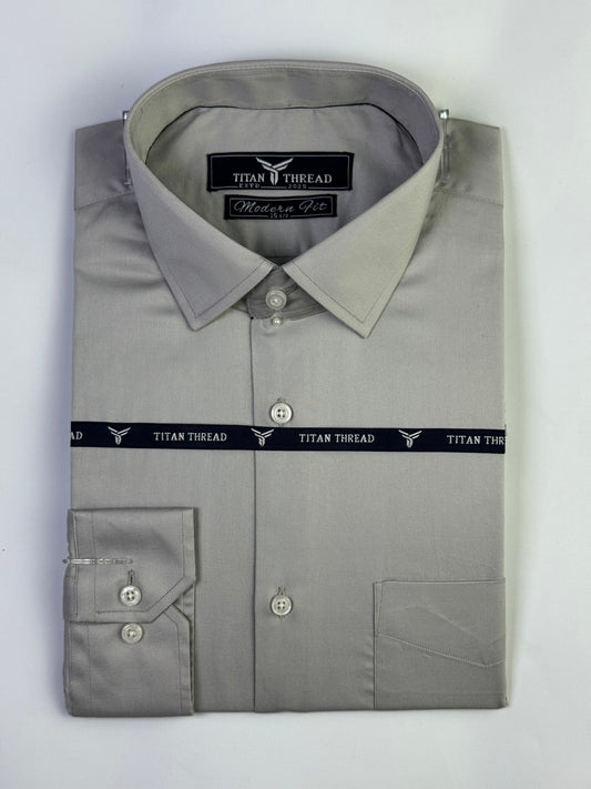 Ash Gray Formal Shirt (Slim fit)