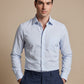 Ice Blue Self Texture Formal Shirt