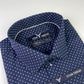 Navy Blue Dotted Formal Shirt