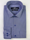 Blue Pin Check Formal Shirt