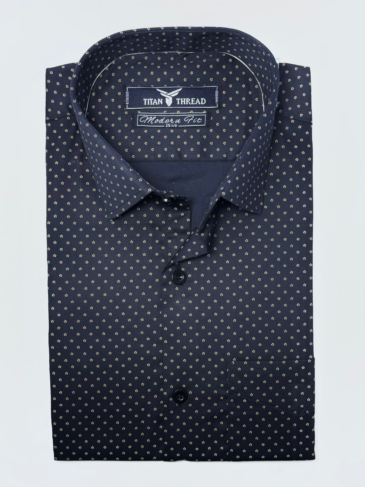 Jet Black Dobby Formal Shirt