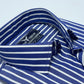 Marine Blue Broad Stripe Formal Shirt