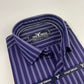 Navy Blue & Gray Verticle Stripe Formal Shirt