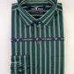 Emerald Green & White Stripes Formal Shirt