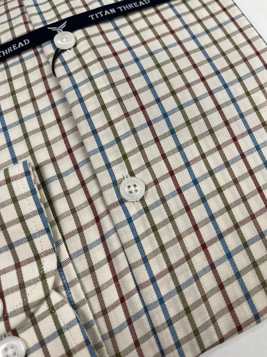 Multi Tattersall Check Formal Shirt