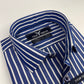 Marine Blue Broad Stripe Formal Shirt