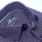 Deep Purple Pencil Stripe Formal Shirt