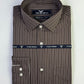 Pencil Stripes on Chocolate Brown Formal Shirt (Slim fit)