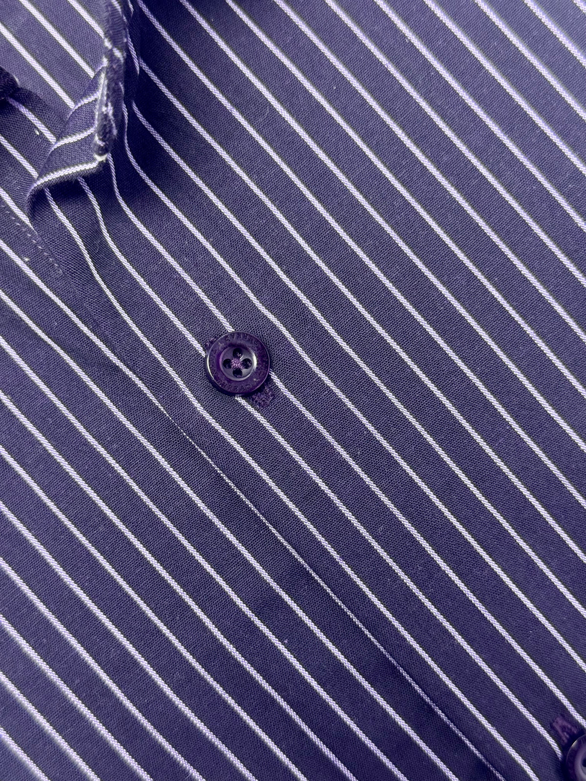 Deep Purple Pencil Stripe Formal Shirt