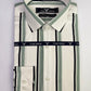 White & Mint Classic Stripe Formal Shirt