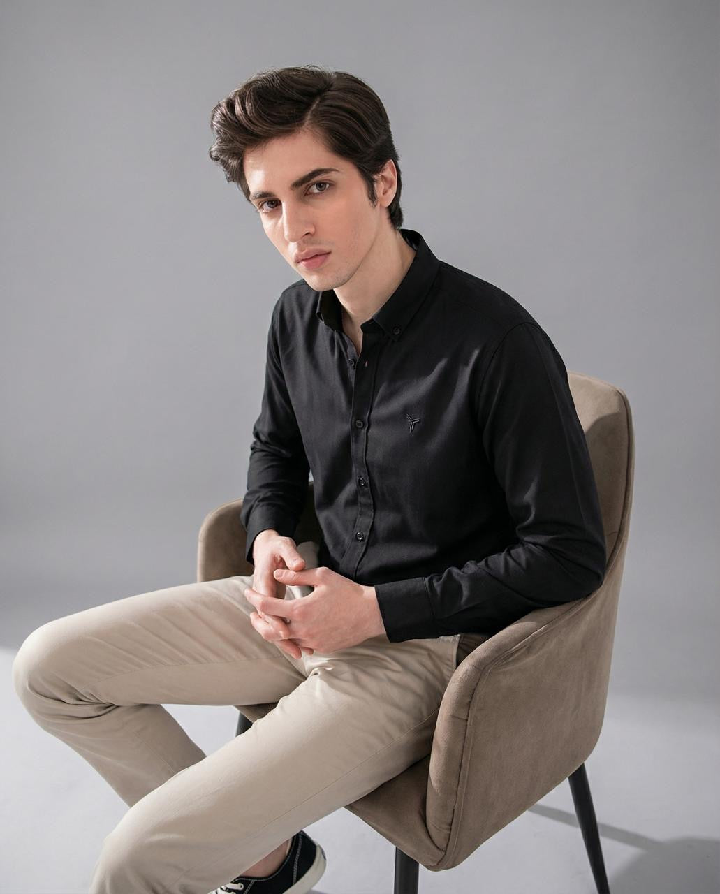 Jet Black Oxford Shirt