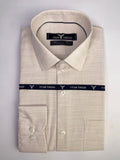 Beige Self Texture Formal Shirt