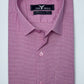 Sharp Pink Square Texture Formal Shirt