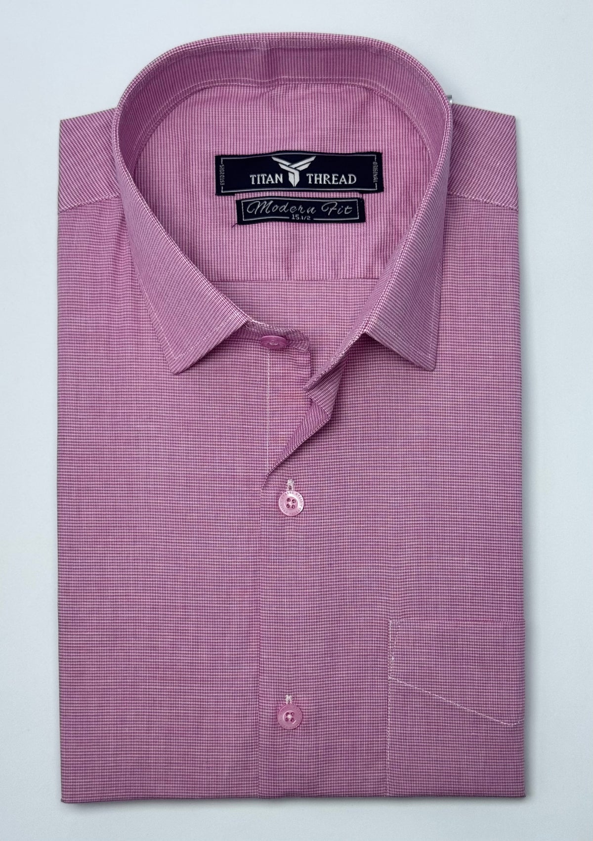 Sharp Pink Square Texture Formal Shirt