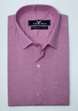 Sharp Pink Square Texture Formal Shirt