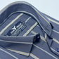 Slate Blue Broad Stripes Formal Shirt