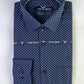 Navy Blue Dotted Formal Shirt