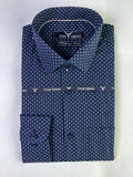 Navy Blue Dotted Formal Shirt