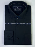 Jet Black Twill Formal Shirt