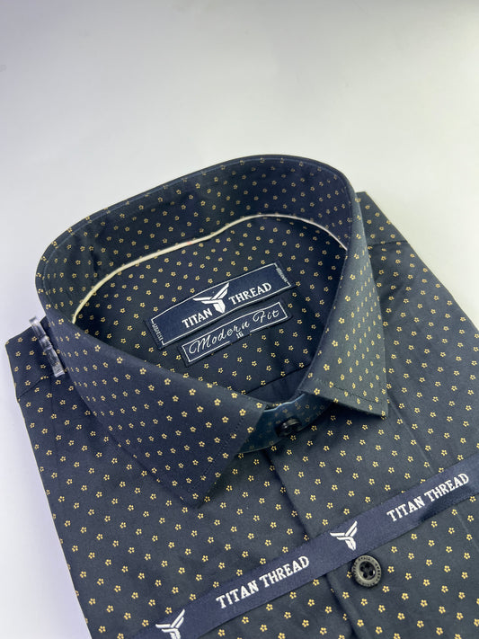 Jet Black Dobby Formal Shirt