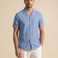 Iced Blue Irish Linen Cuban Shirt