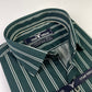 Emerald Green & White Stripes Formal Shirt