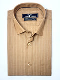 Dark Sand Pin Stripe Formal Shirt