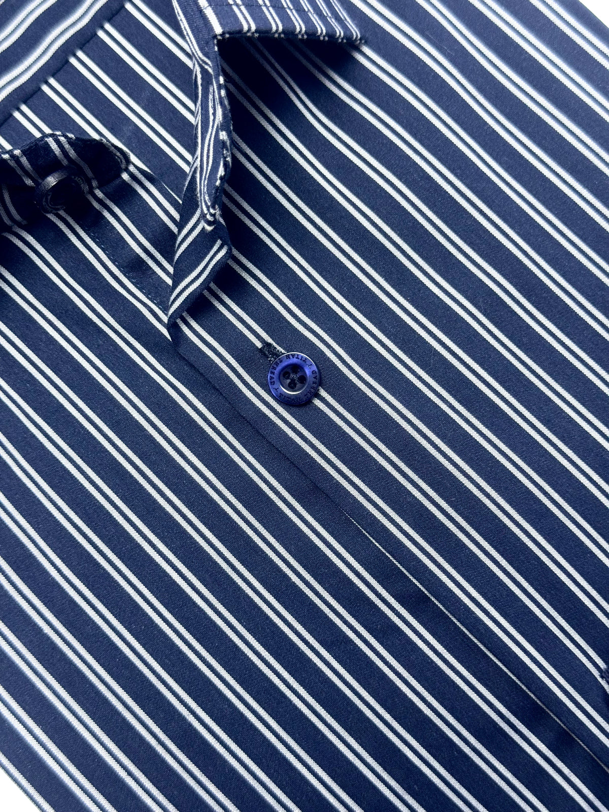 Indigo Blue Pencil Stripe Formal Shirt