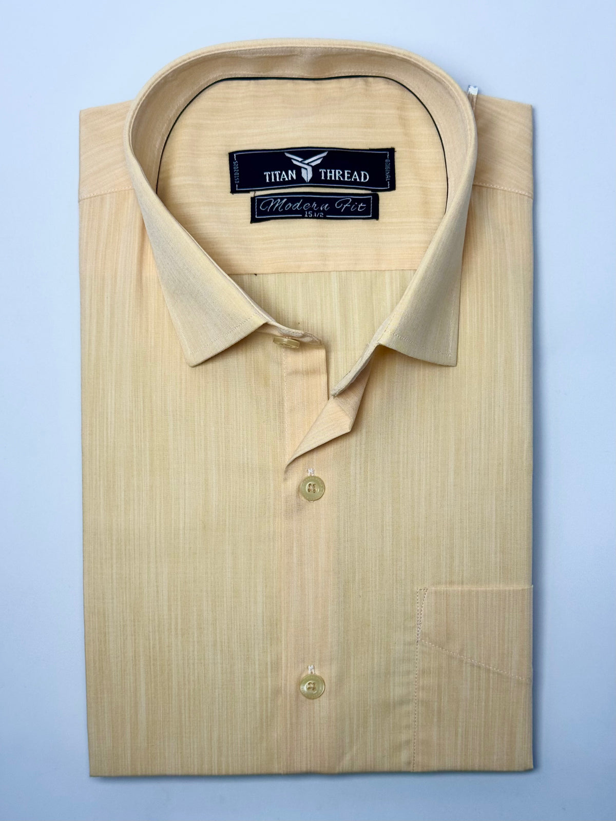 Skin Fawn Self Texture Formal Shirt