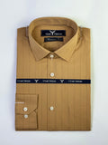 Micro Strips in beigh Formal Shirt (Slim fit)