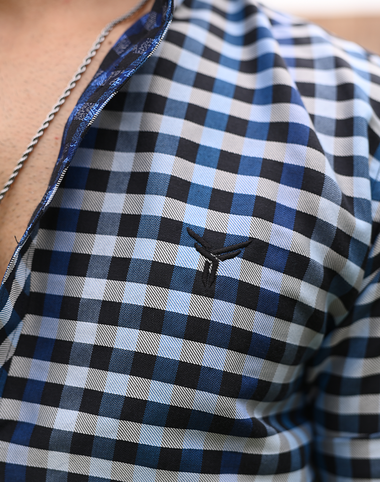 Gingham Blue Checkered