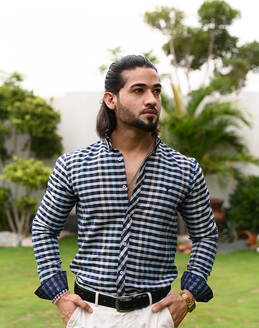 Gingham Blue Checkered