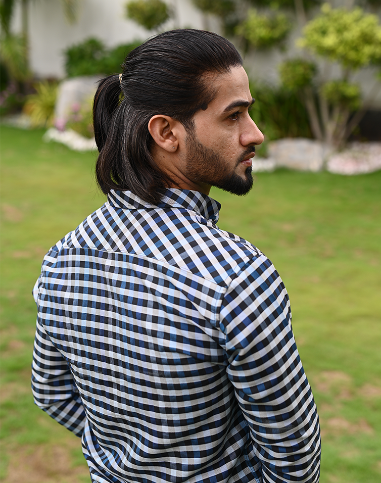 Gingham Blue Checkered