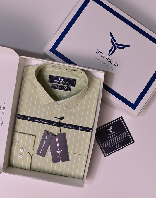 Sea Green Pencil Stripes