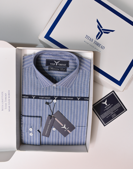 Awning Stripes in navy and white