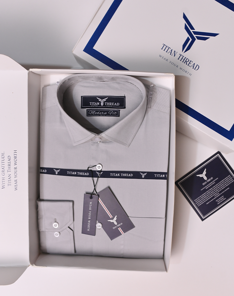 Ash Gray Formal Shirt