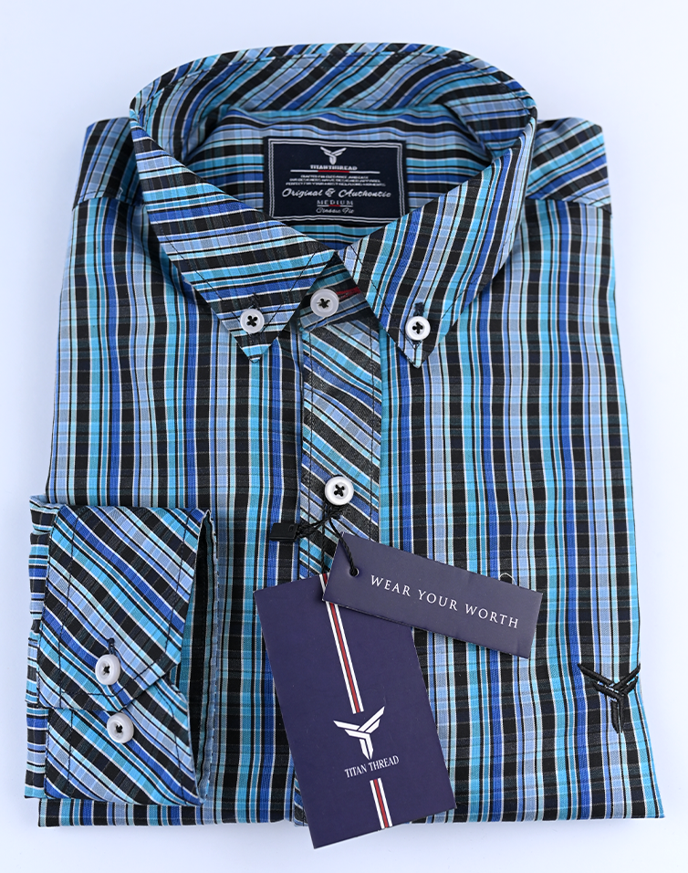 Tartan Check Blue and Black