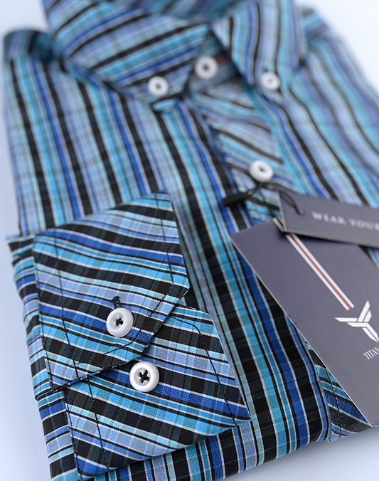 Tartan Check Blue and Black