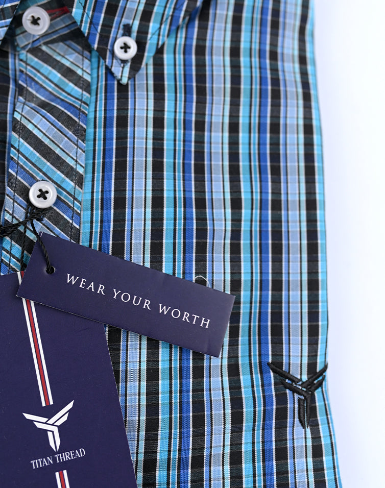 Tartan Check Blue and Black