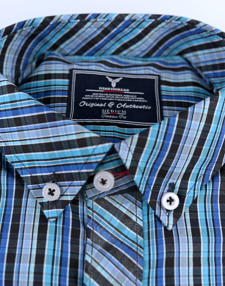 Tartan Check Blue and Black