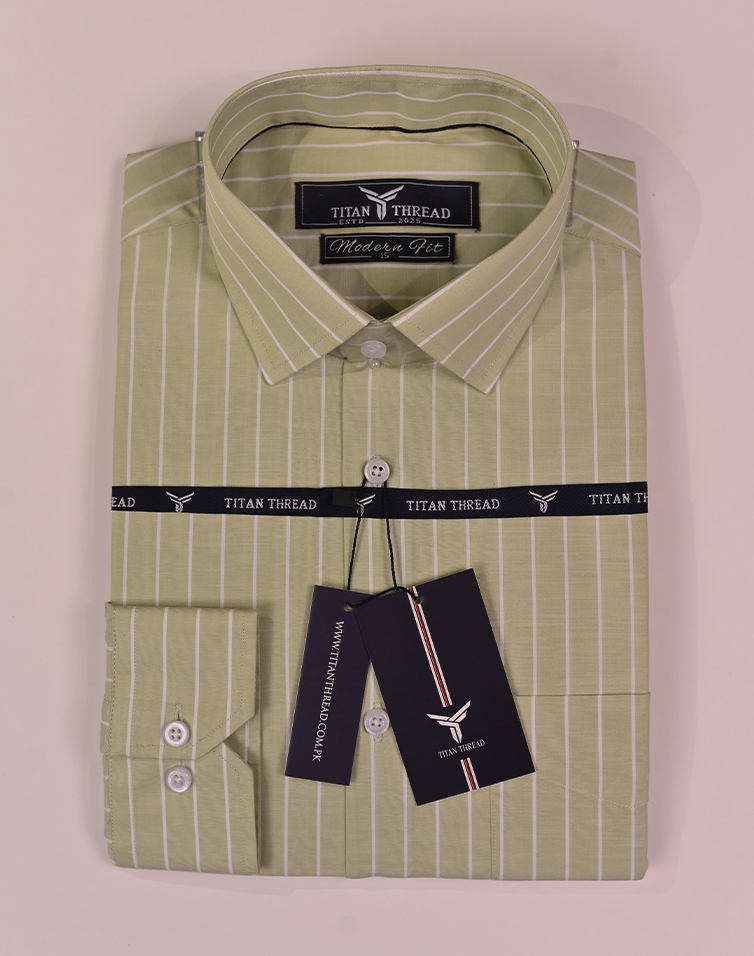 Sea Green Pencil Stripes